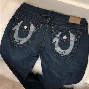 True Religion Pocket Flap Boot/Small Flare Jeans